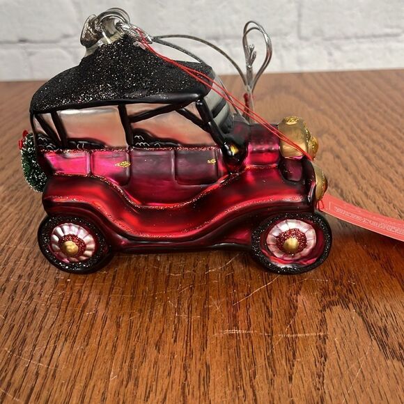 Dept 56 Mercury Glass Red OLD FASHIONED Automobile Car Christmas Ornament 5.5” - Picture 4 of 8